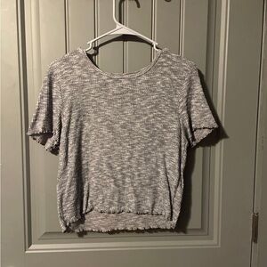 American Eagle Outfitters Gray Short Sleeve Top
